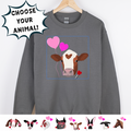 LOVE STRUCK ANIMALS - CHOOSE YOUR ANIMAL – Crewneck
