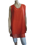 LS Collection Orange Chiffon Cami Top