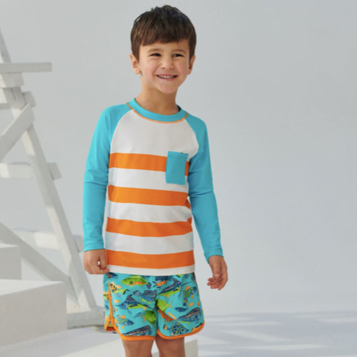 LS Rashguard + Shorts Swim Set - Ocean Life