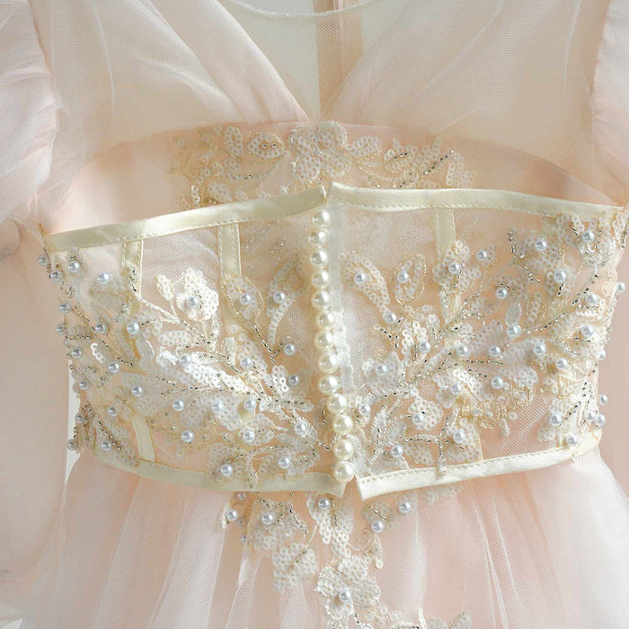 Luxury Off White Flower Girl Dress Party Birthday Prom Gown J283