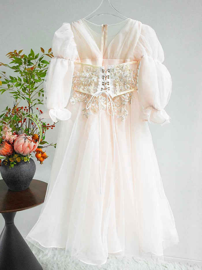 Luxury Off White Flower Girl Dress Party Birthday Prom Gown J283