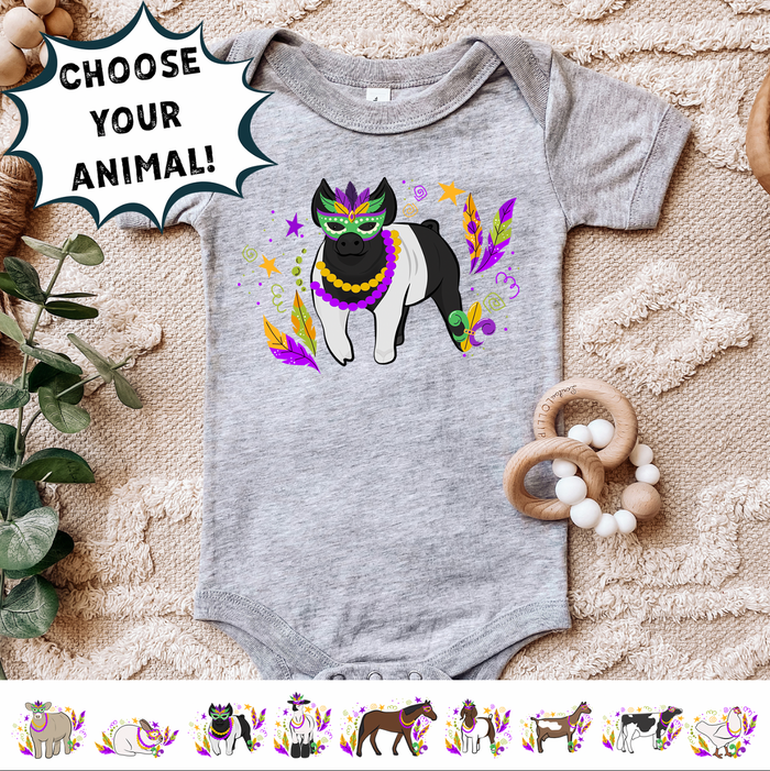 MARDI GRAS ANIMALS - CHOOSE YOUR ANIMAL – Infant/Toddler/Youth