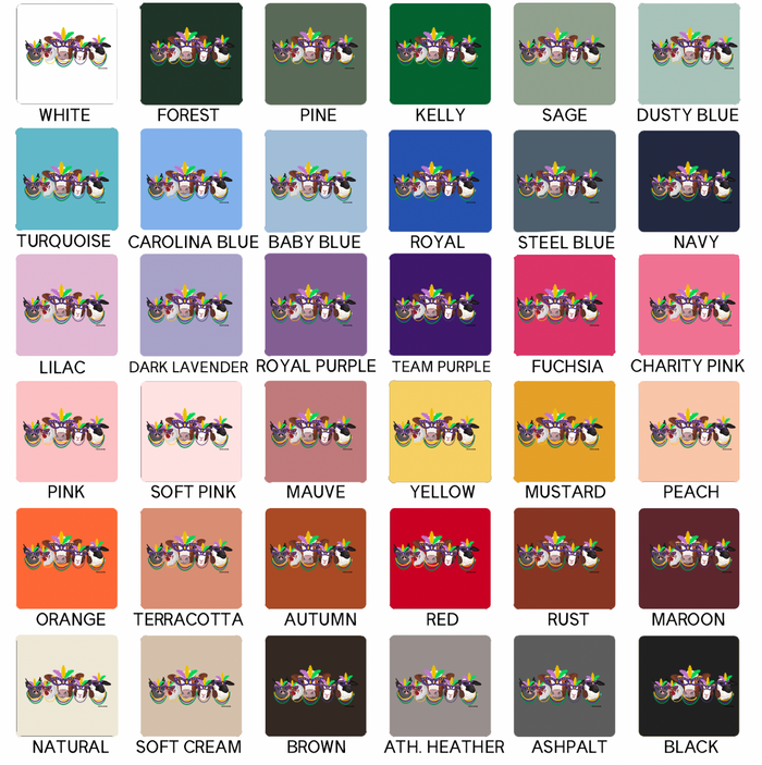 MARDI GRAS STOCK- Bella Canvas T-Shirt