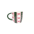 Mary Square Sculpted Mug In Peppermint Stripe
