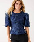 Lilly Pulitzer - Medora Jacquard Top - Low Tide Navy Nightshade Brocade
