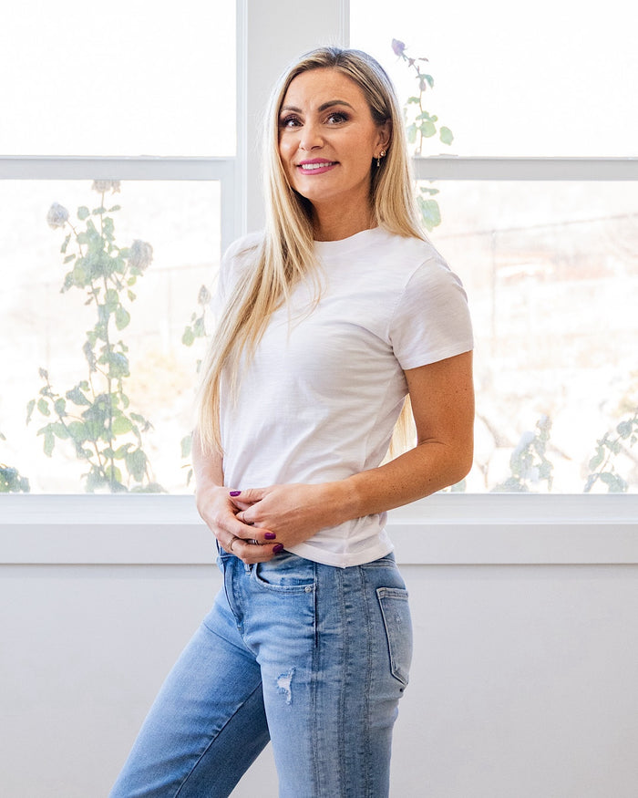 Melinda Short Sleeve Top - Ivory Be Cool
