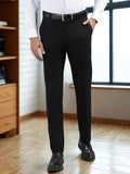 Men Black 4-Way Stretchable Formal Pant