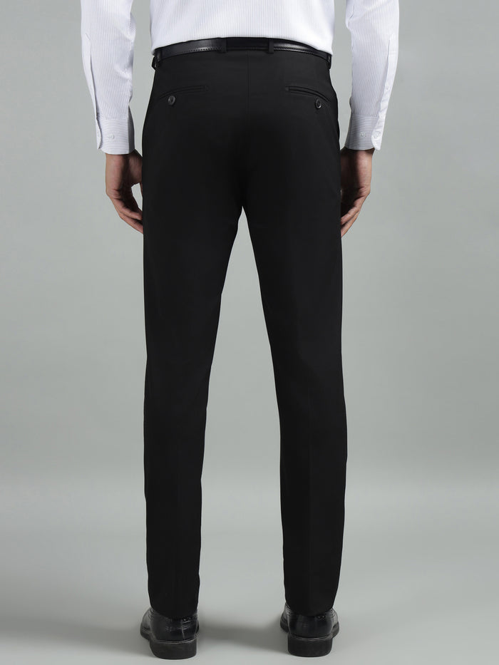 Men Black 4-Way Stretchable Formal Pant