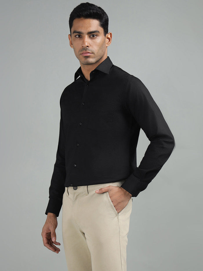 men-black-standard-fit-textured-club-wear-shirt-cls-0147-black