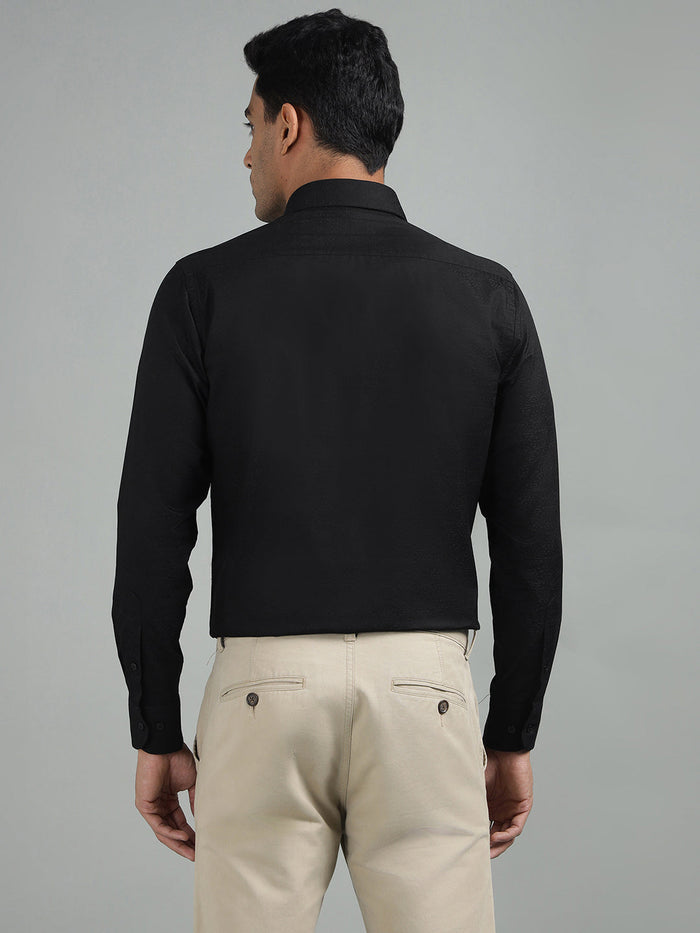 men-black-standard-fit-textured-club-wear-shirt-cls-0147-black