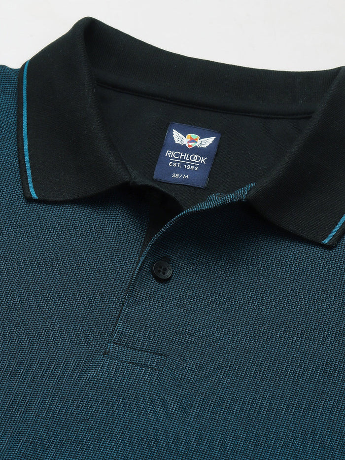 men-navy-regular-fit-textured-polo-neck-thirt-tsh-0156-navy