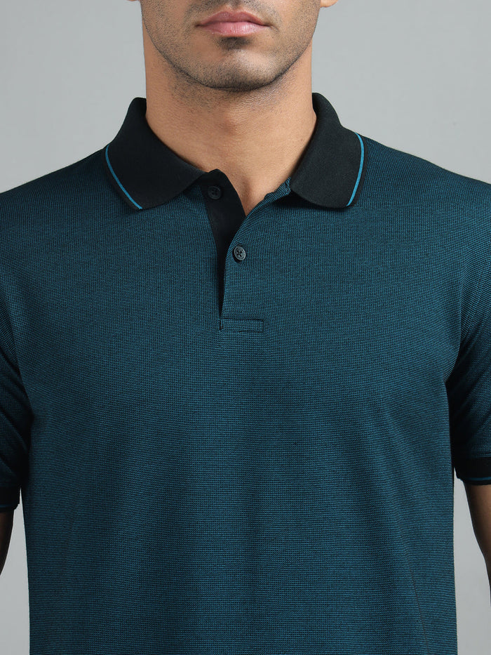 men-navy-regular-fit-textured-polo-neck-thirt-tsh-0156-navy
