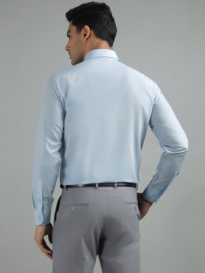 Men Sky Standard Fit Solid Formal Shirt