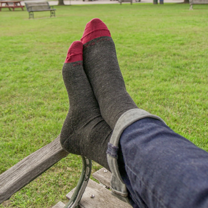 Men's Solid Crew Lightweight Lifestyle Socks