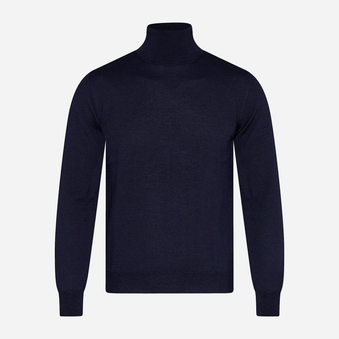 Merino Wool Roll Neck - Men's Knitwear at Menzclub