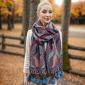 Mezdra - Vivid PomPom Pashmina (100% Viscose - 65x180cm) - Sky Blue