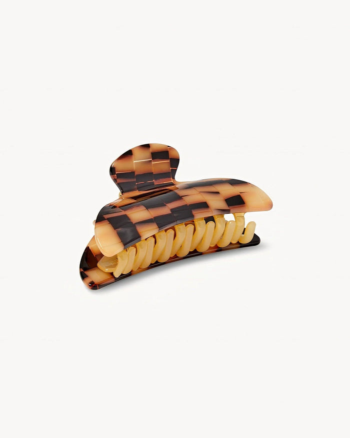 Midi Heirloom Claw - Blonde Checker