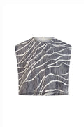 Milagros Top Linear Print - White/Black Print