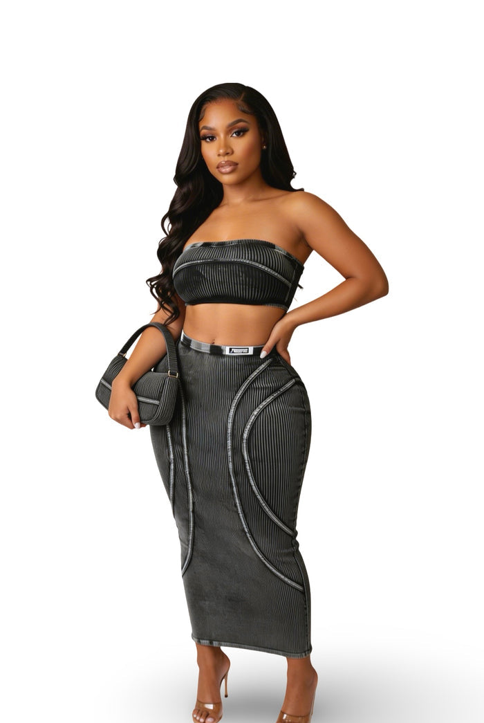 Mineral Wash Front Cut Out Bodycon Maxi Dress - I Got Things To Do