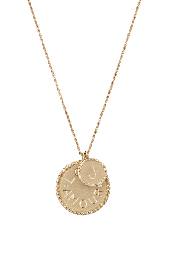 Mini Imperial Disc Charm Only - 14k Yellow Gold