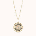 Mini PB White Diamond Halo Charm - White Diamond Yellow Gold