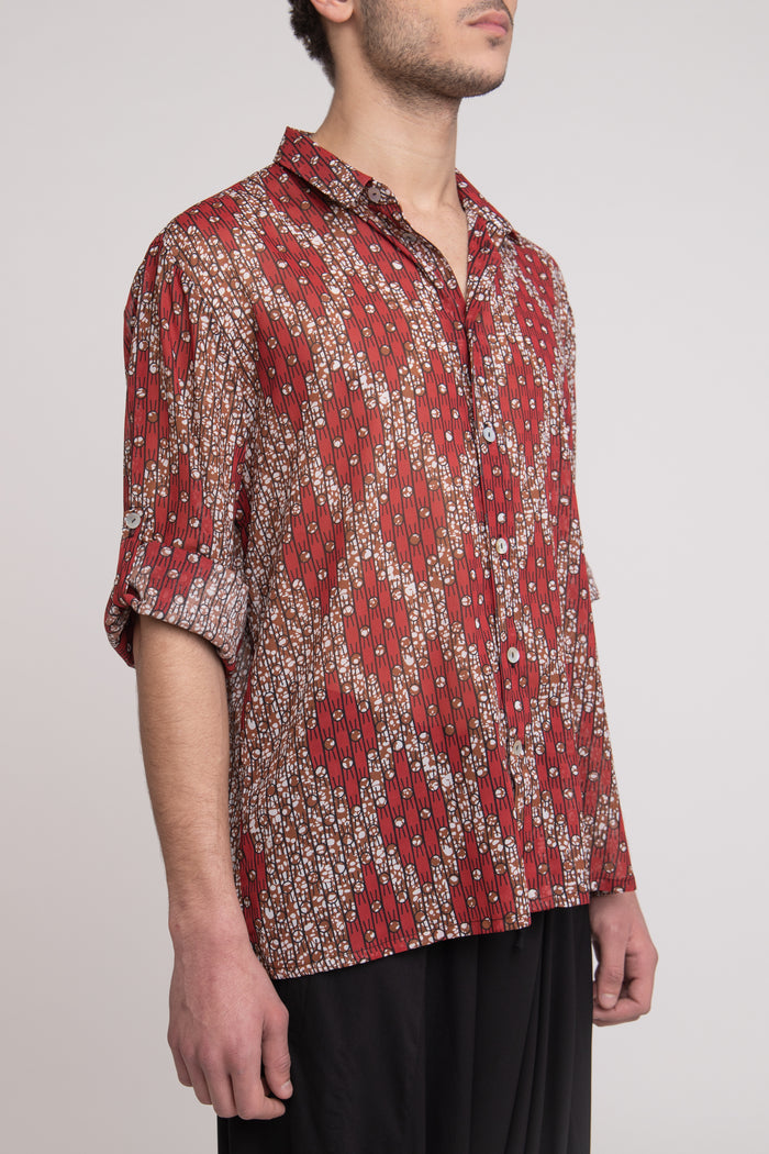 Mohamed Cotton Print Shirt