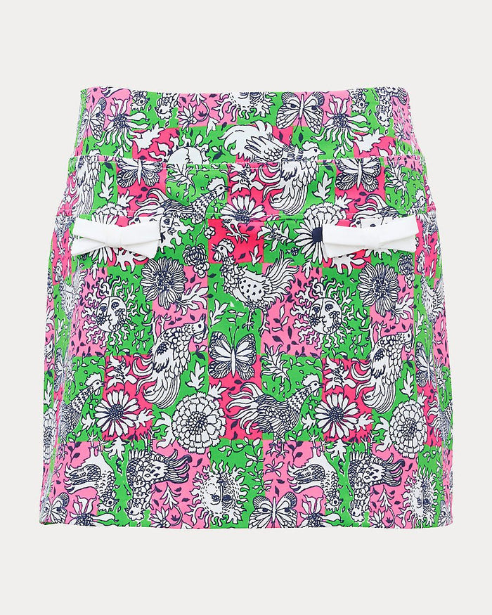 Lilly Pulitzer - Monica 15 Inch Skort Upf 50 Plus - Cherry Blossom Pink Lil Chicken Check