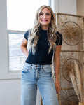 Mono B Essential Micro Ribbed Top - Color Options Available! Mono B Black