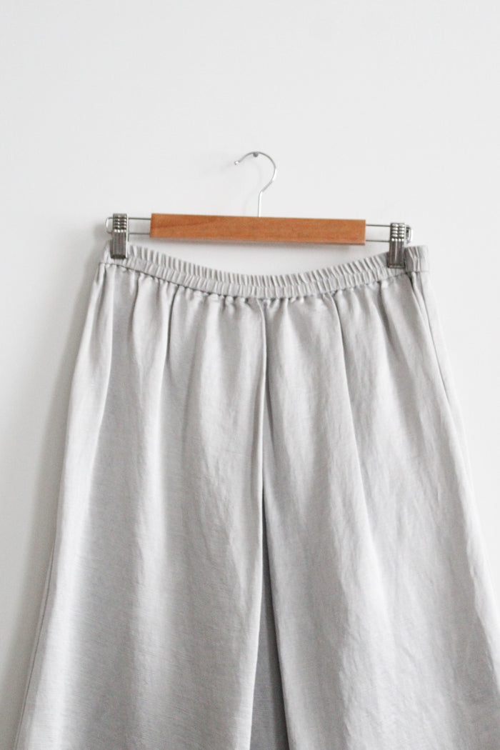 moonglow silk & linen maxi skirt