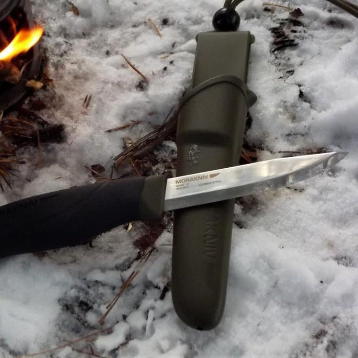 Morakniv Companion Heavy Duty OD Green fixed blade knife with durable sheath, custom kit builds, best industry brands A Way Through the Wilderness