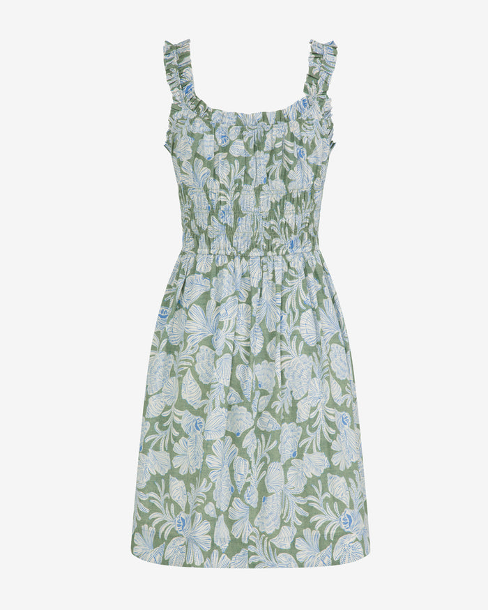 Morgan Mini Dress in Two Tone Shell