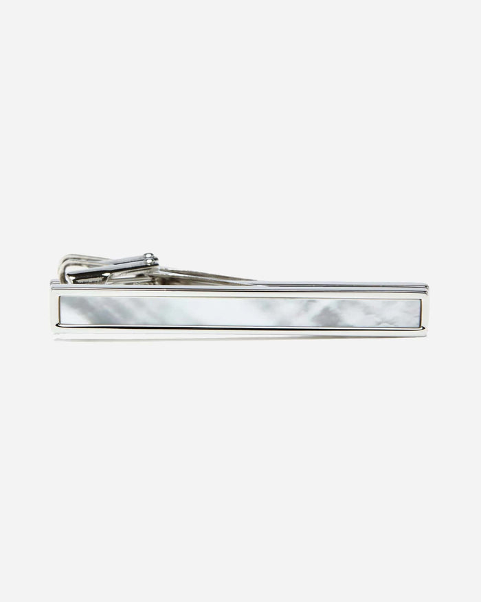 Mother of Pearl Tie Clip - Men's Tie Clips at Menzclub
