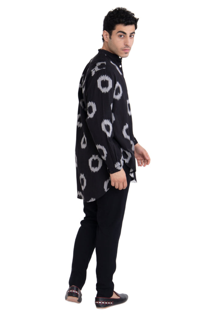 Mounir Ikat Black Circles Shirt