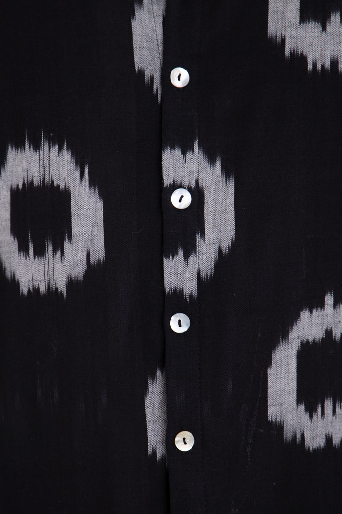 Mounir Ikat Black Circles Shirt