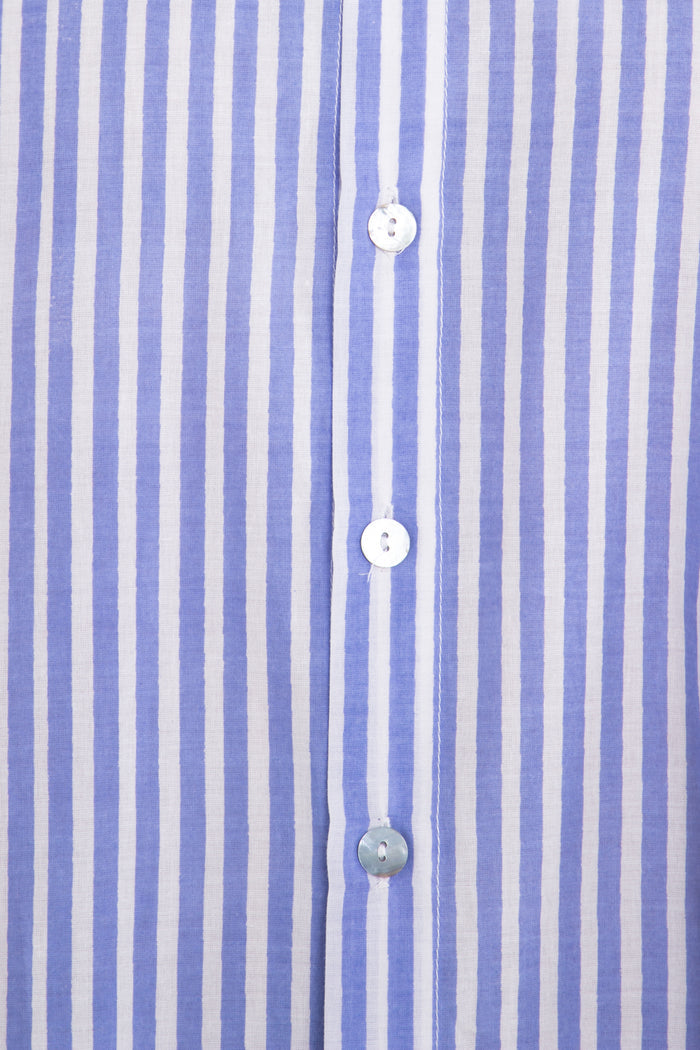 Mounir Striped Blue Shirt