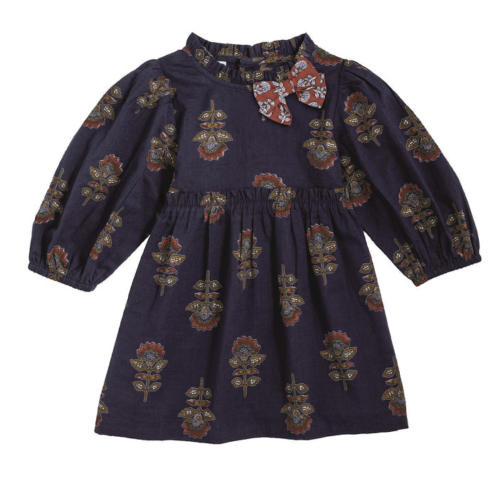 Mudpie- Navy Floral Ruffle Dress #15000361