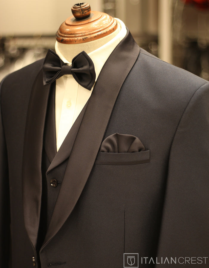 Navy Blue 3-Piece Tuxedo Suit