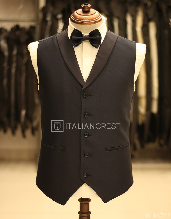 Navy Blue 3-Piece Tuxedo Suit