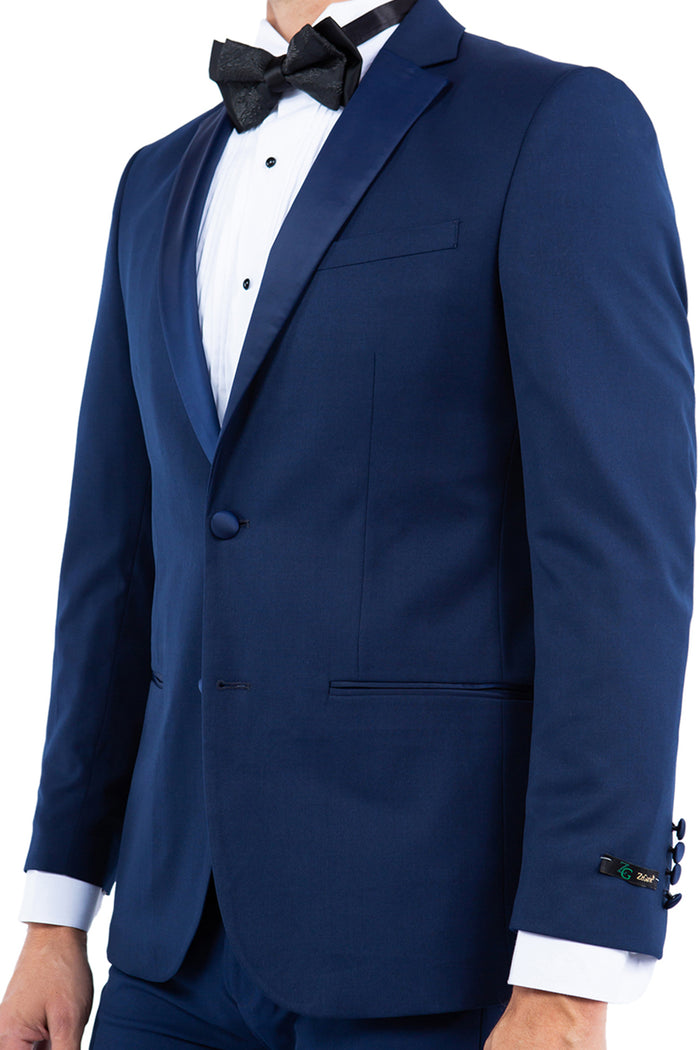 Navy Zegarie Notch Lapel Tuxedo Jacket For Men MJT364-02 - Giorgio's Menswear