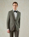 Neumann Linen Silk Evening Jacket Khaki
