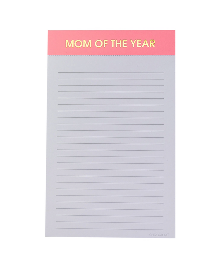 Note Pads - 5 Sayings SALE Chez Gagne One Size Bellini Pink- Mom of the Year