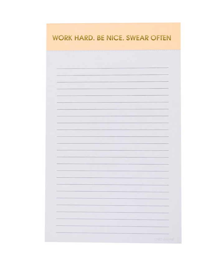 One Size / Apricot - Work Hard, Be Nice, Swear Often