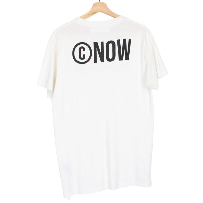 Off White White and Black Non-Fiction Print Short Sleeve T-Shirt