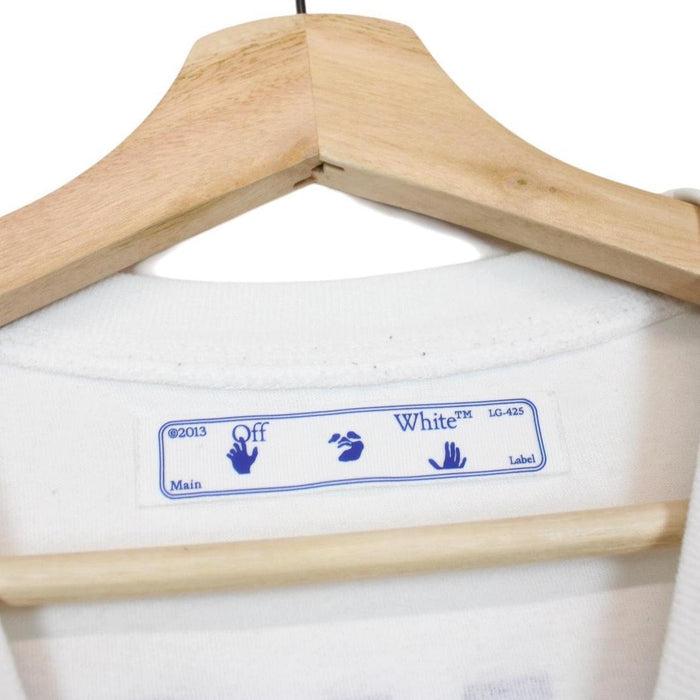 Off White White and Black Non-Fiction Print Short Sleeve T-Shirt