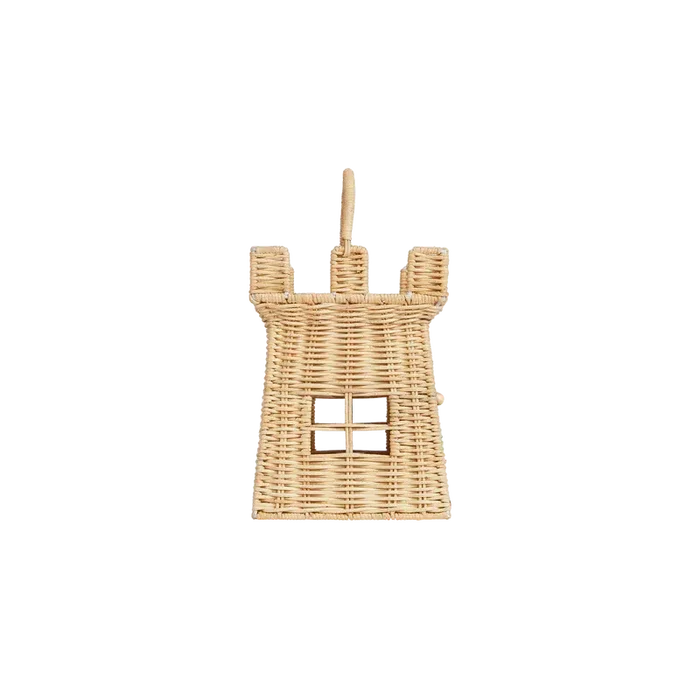 Olli Ella Rattan Castle Bag-Simply Green Baby
