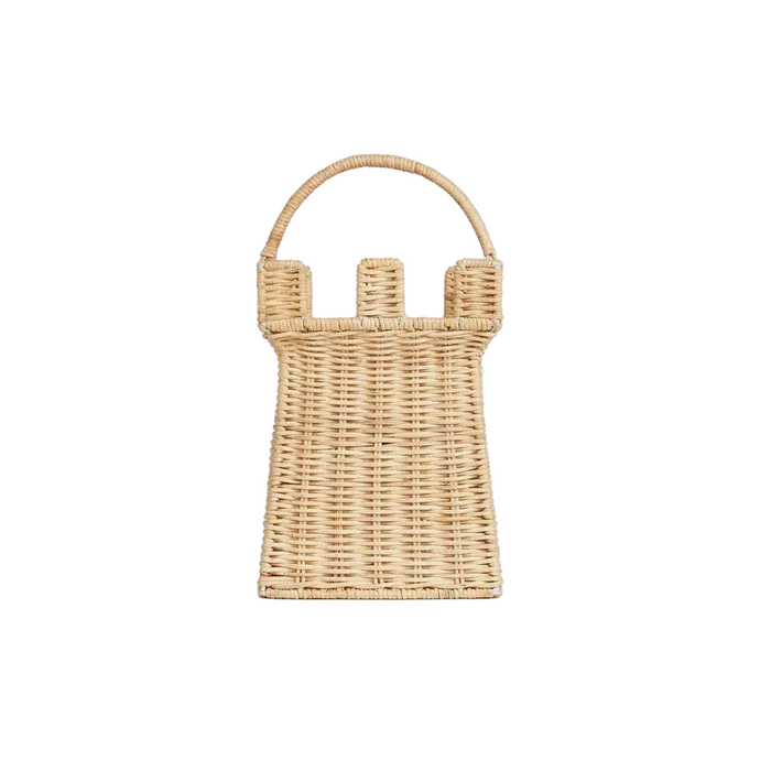 Olli Ella Rattan Castle Bag-Simply Green Baby