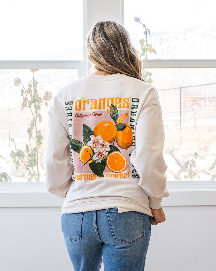Oranges Vibes Cream Sweatshirt Tres Bien