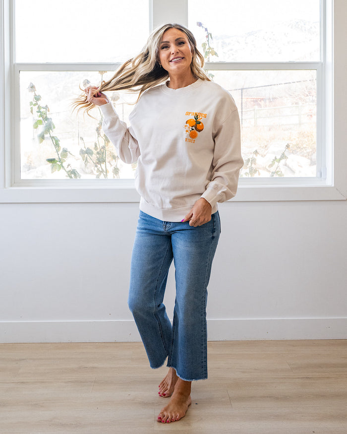 Oranges Vibes Cream Sweatshirt Tres Bien