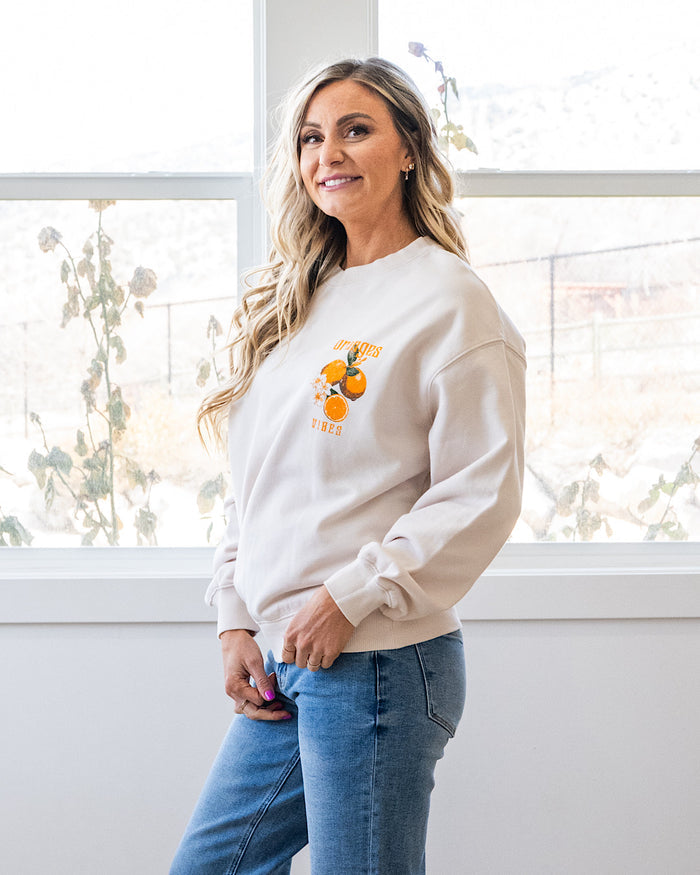 Oranges Vibes Cream Sweatshirt Tres Bien