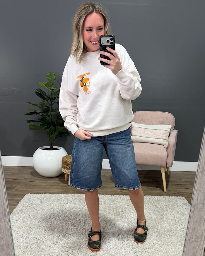 Oranges Vibes Cream Sweatshirt Tres Bien